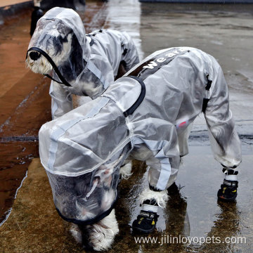 Waterproof pet dog raincoat clear